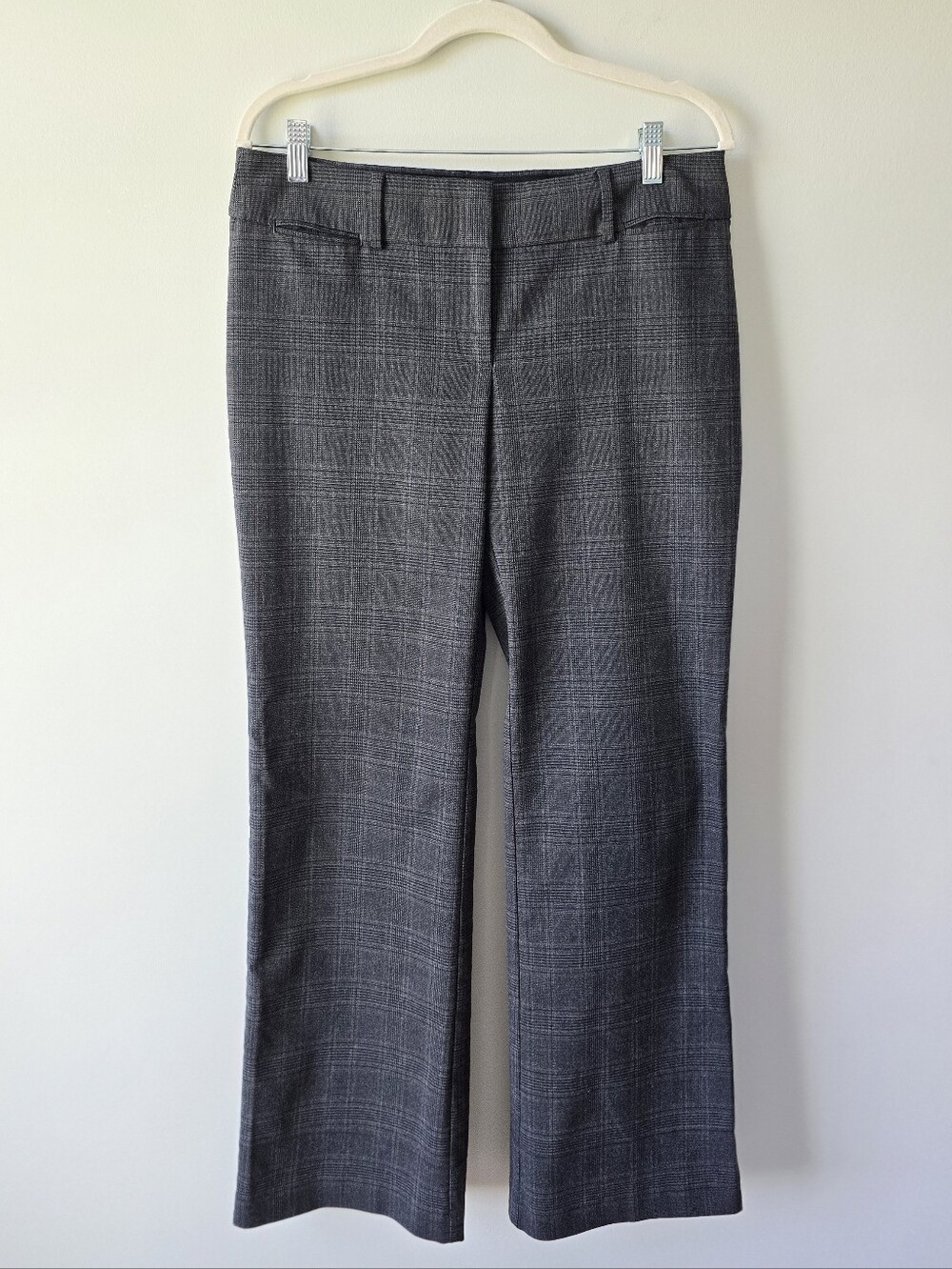 LOFT Gray Plaid Dress Pants